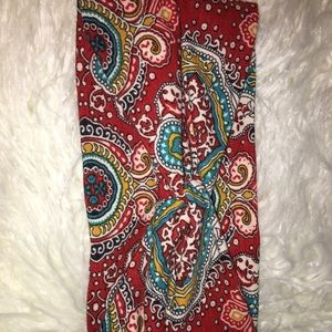 Stretchy Cotton Headband with Paisley Print